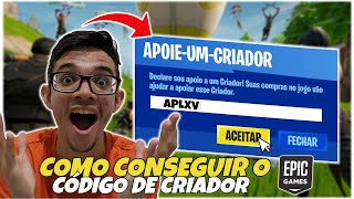 COMO CONSEGUIR O CÓDIGO DE APOIADOR DO FORTNITE E ROCKET LEAGUE ApoieUmCriador 20 [upl. by Egiarc]