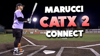 Hitting with the Marucci CATX2 Connect  BBCOR Baseball Bat Review [upl. by Nihhi922]