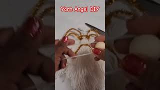 Yarn Angel DIY Christmas Tree Angel  craft Christmas ornaments Full tutorial on channel [upl. by Erelia]