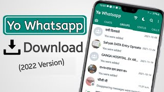 Yo Whatsapp Download 2022 🤑 How To Download yowhatsapp 🔥 yowhatsapp [upl. by Atilef43]