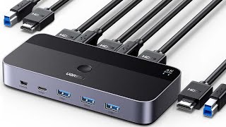 UGREEN USB 30 KVM Switch HDMI 4k 60hz 2k 120hz 1080P 240hz переключатель для 2 компьютеров [upl. by Vanny162]