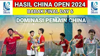 Hasil Lengkap Final China Open 2024 ¦ CHINA JUARA UMUM [upl. by Eustasius]