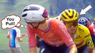 Mind Games Begin Between Vollering and Niewiadoma  Tour de France Femmes avec Zwift 2024 Stage 7 [upl. by Alyahc353]