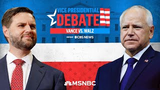 Full Debate Walz vs Vance Vice Presidential Debate I MSNBC [upl. by Nylirehc]