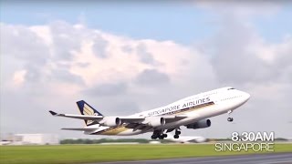 B747 Farewell Flight from Singapore to Hong Kong  Singapore Airlines [upl. by Gathard]