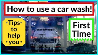 DRIVE THRU CAR WASH FIRST TIME  How to go through a carwash [upl. by Ahsirk]