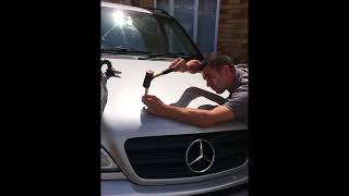 Learn how to remove a bonnet dent using Paintless Dent Repair techniques [upl. by Ahsirk]