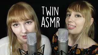 TWIN ASMR CLOSE BREATHY WHISPER REPEATING  ACCENTS [upl. by Elocen]