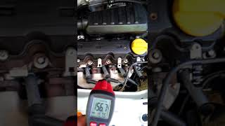 TEMPERATURAS DE MOTOR AUTOMOTRIZ CON TERMOMETRO LASER [upl. by Anniken471]