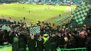 Buckie players and fans at full time Celtic v Buckie Thistle Scottish Cup 210124 [upl. by Cordelie995]