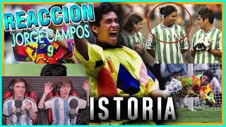 ⚽HINCHAS ARGENTINOS REACCIONAN A JORGE CAMPOS Era PORTERO y DELANTERO al mismo TIEMPO  HISTORIA [upl. by Halbert]