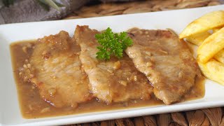 Filetes de LOMO en SALSA DE JEREZ  Receta rápida [upl. by Nylrebmik]