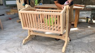 The best cradles for your babies  How to make a solid and safe cradle from old wooden pallets [upl. by Fiel]