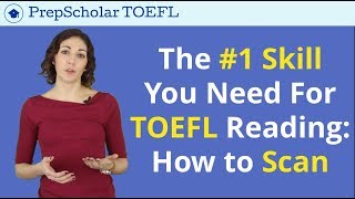 TOEFL Reading Tips and Practice  How to Scan [upl. by Rehotsirk952]