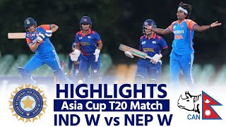 IND W vs NEP W Highlights India vs Nepal Asia Cup Highlights  Full Match Highlights [upl. by Clementine]