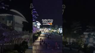 Jogging 8pm Sentosa siloso beach sampai Universal 🇸🇬 masi rameh🤗 2024shorts singapore sentosa [upl. by Berlyn604]