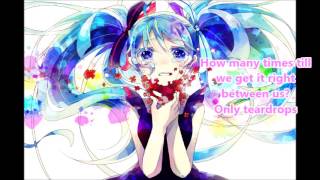 Nightcore Only Teardrops  Lyrics [upl. by Zile]