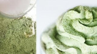 Green Tea Whipped Cream Recipe 녹차 생크림 만들기 [upl. by Gurney394]