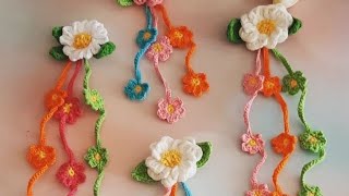 🌺Fabulosa idea🌺 para Tejer y Emprender Vincha con flores colgantes crochet viral [upl. by Lizabeth]