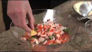 Antoine au quotidientv  Capsule 15  Ceviche péruvien de crevettes et pétoncles [upl. by Tanah]