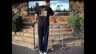 How to Go Up and Down Stairs SAFELY wth a Walker [upl. by Calmas]