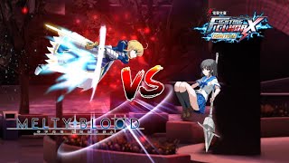 Saber VS Yukina Himeragi High Skill AI Battle HD Widescreen MUGEN [upl. by Attevad]