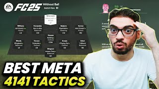 BEST META 4141 FORMATION AND CUSTOM TACTICS IN FC 25 ULTIMATE TEAM [upl. by Lynnea66]