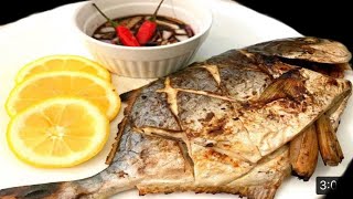 GRILLED POMPANO FISH WITH LEMONGRASS  INIHAW NA ISDA  GRILLED FISH [upl. by Mlohsihc490]