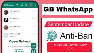 GBWhatsApp APK Latest Version Open Solve✓ Unbanned  September Update 2024 [upl. by Naujek]