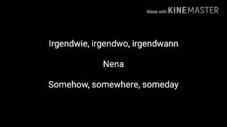 Irgendwie irgendwo irgendwann nena lyrics English translation [upl. by Gnilrets]