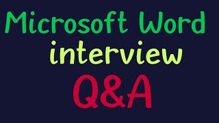 Microsoft Word interview Questions Answers upgradingway receptionist interview questions answer [upl. by Kreegar]