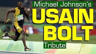 Usain Bolt tribute by Michael Johnson Subtitles added [upl. by Annaeirb]