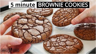 The EASIEST Fudgy Brownie Cookies Better than Brownies🔥 [upl. by Nwhas]