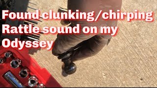 2008 Honda Odyssey clunking chirping rattle noises found and fixed [upl. by Ahseyn]