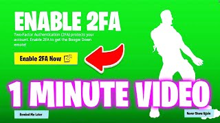 How To Enable 2FA in Fortnite [upl. by Trebma]