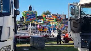 Deel1 Kermis🎡 Afbouw2024 in Leiden van start bij schuttetveldmolenwerfLangegrach Beestenmarkt [upl. by Lesab]