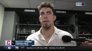 Bradley Zimmer tips cap to Sonny Gray amp discusses new leadoff role for Cleveland Indians [upl. by Landan786]