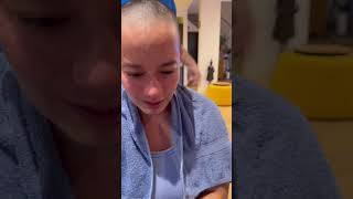 Girl crying while headshave headshave [upl. by Layod672]