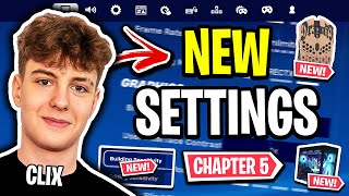 Clix Reveals NEW Settings Fortnite Chapter 5 UPDATED 2024 [upl. by Ydnil]