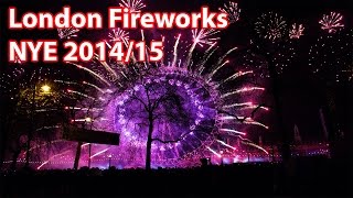 London Fireworks  New Years Eve  2014  2015 [upl. by Acenes52]