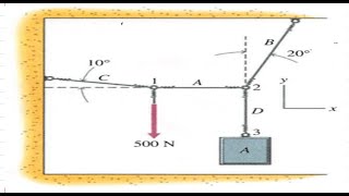 Equilibrium of particles 2D Problem 3 [upl. by Poppo]