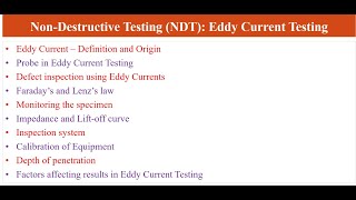 Non Destructive Testing NDT Eddy Current Testing Principle Defect detection amp Result Analysis [upl. by Eniamrahc]