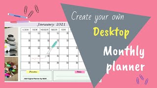 My Digital Monthly Planner 2021  Minimalist digital planner by Nidhi  Simple amp Easy to use [upl. by Rinum]