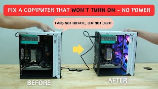 How To Fix A Computer That Wont Turn On CPU Fan Does Not Rotate Troubleshooting PC Power Supply [upl. by Ignacio]