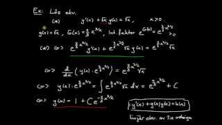 Differentialekvationer del 2  metoden med integrerande faktor [upl. by Iy]