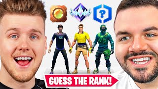 GUESS THE FORTNITE RANK vs Courage [upl. by Sonia]