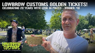 Winner 10 Lowbrow Golden Ticket Randomly Selected At Fuel Cleveland 2024 Vintage Motorcycle Show [upl. by Ainwat]