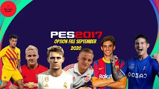 Option File September 2020 PES 2017 Next Season Patch [upl. by Eleanor]