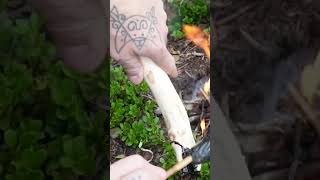 Gluing A Copper Axe Head  Otzi The Ice Man Style bushcraft otzi primitiveskills survival [upl. by Toll]