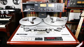 Studer A820 master recorder editing capabilities  12quot tape [upl. by Auqcinahs]